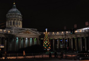 Казанский собор и елка