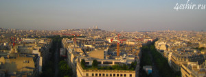 Вид с Триумфальной арки на Монмартр