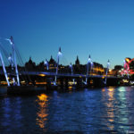 Ночная Темза и мост Golden Jubilee