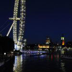Лондонский глаз и Вестминстер с подсветкой