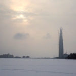 Башня Лахта-центра зимой